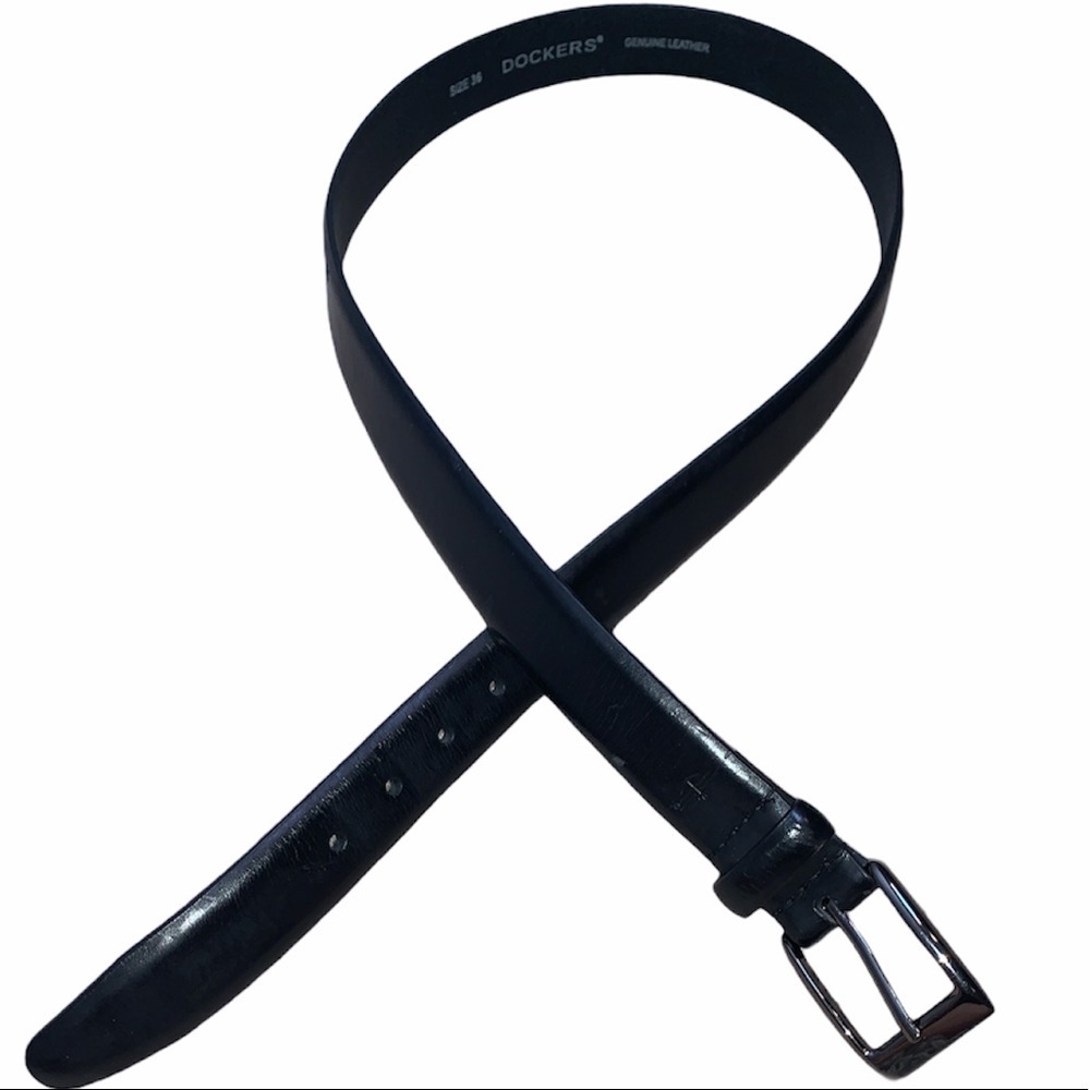 Men’s Dockers Genuine Leather Black Belt